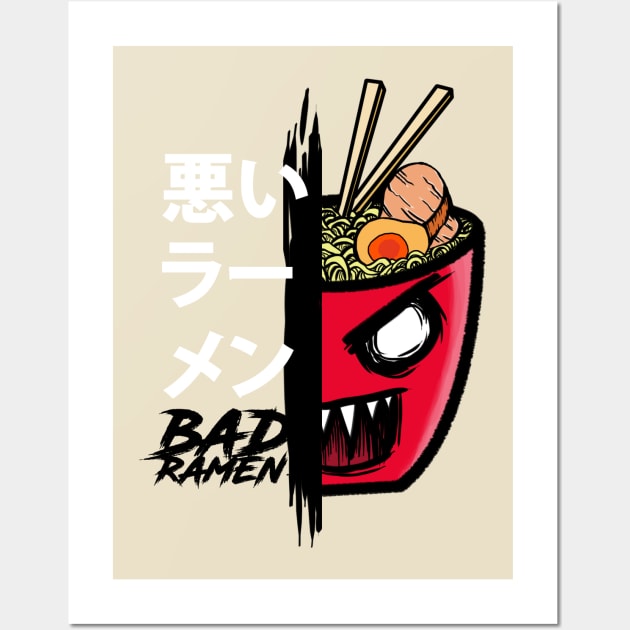 Bad Ramen Wall Art by drixalvarez